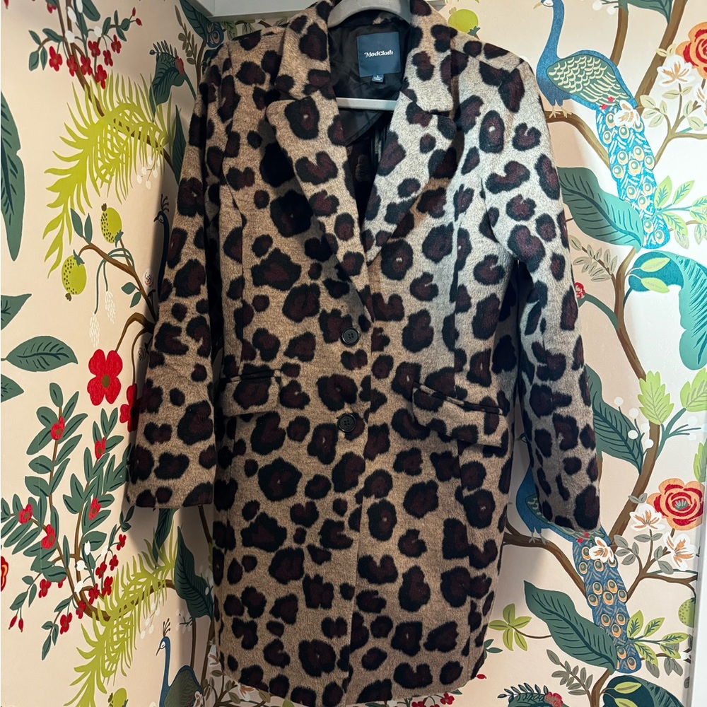 Modcloth Leopard Print Coat